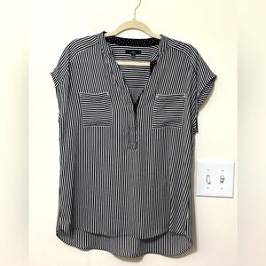 MM by My Michelle Black and White Striped Blouse